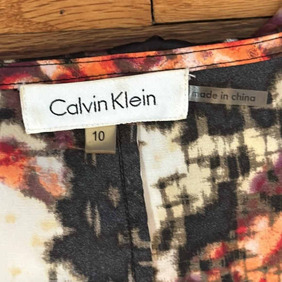 Calvin Klein Abstract Print Dress Sz 10 - Picture 7 of 8